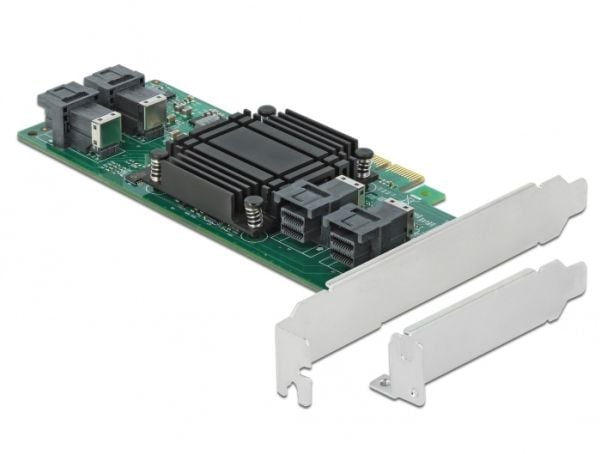 Delock PCI Express x8 Card to 4 x internal SFF-8643 NVMe - Low Profile Form Factor - Diskkontroller - U.2 NVMe - lav profil - PCIe 3.0 x8