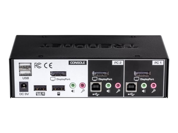 TRENDnet TK 241DP - KVM / lyd / USB-svitsj - 2 x KVM/lyd/USB - 1 lokalbruker - stasjonær - TAA-samsvar
