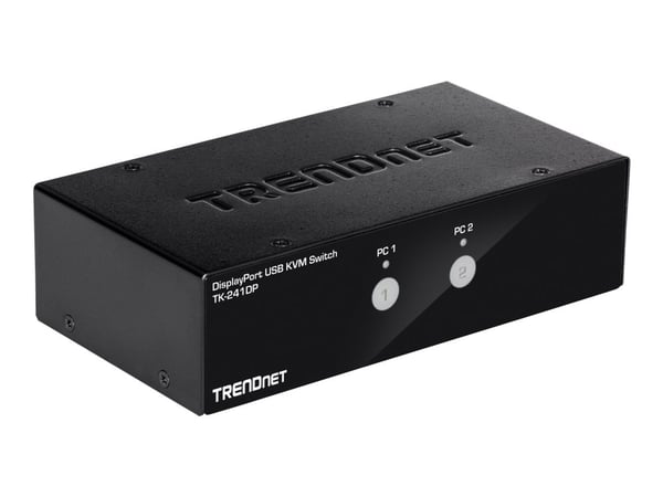TRENDnet TK 241DP - KVM / lyd / USB-svitsj - 2 x KVM/lyd/USB - 1 lokalbruker - stasjonær - TAA-samsvar