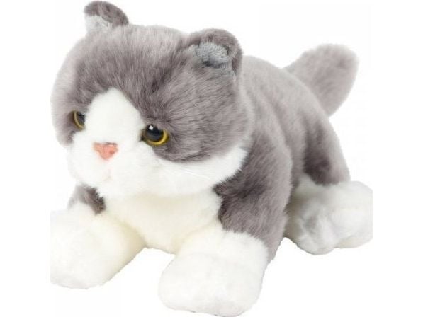 Beppe maskot/pelsfigur kattunge grå 30 cm