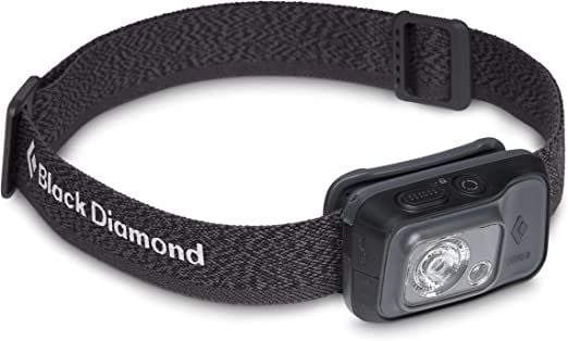 Black Diamond Cosmo 350-R, Pannbandsficklampa, grafit, 1 m, IP67, 350 LM, 10 m