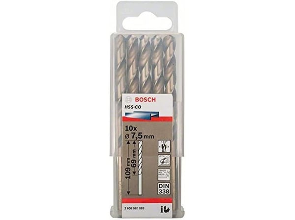Bosch METALBOR HSS-CO S 7,5X109MM 10 STK