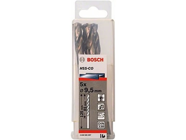 Bosch METALBOR HSS-CO S 9,5X125MM 5 STK