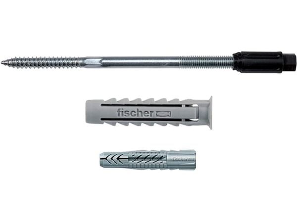 Fischer Distance mounting system Thermax 10/240 M6, dowels (black/grey, 20 pieces)