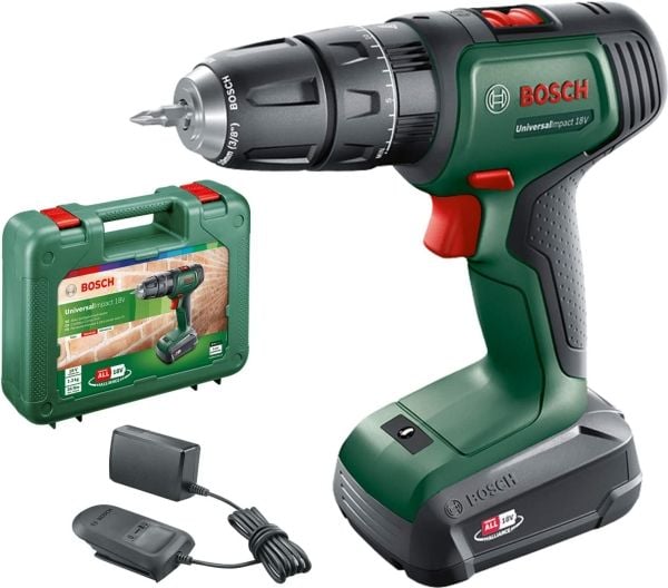 Bosch AKKUSLAGBOREMASKINE UNI IMPACT 18V 1.5AH