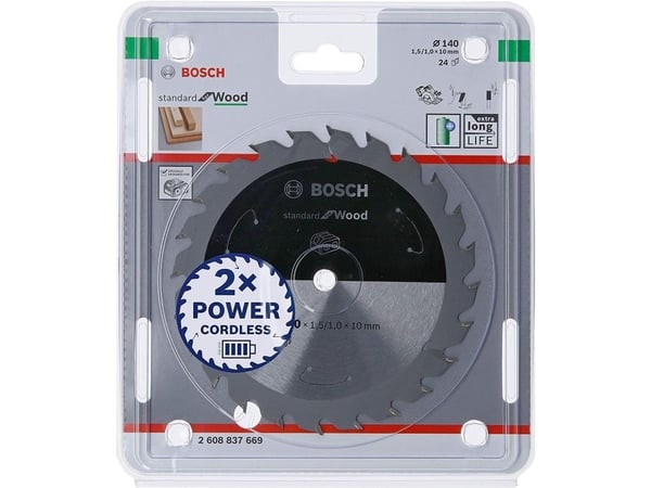 Bosch PYÖRSSISAHANTERÄ ACCU STD WOOD 140X10MM 24T