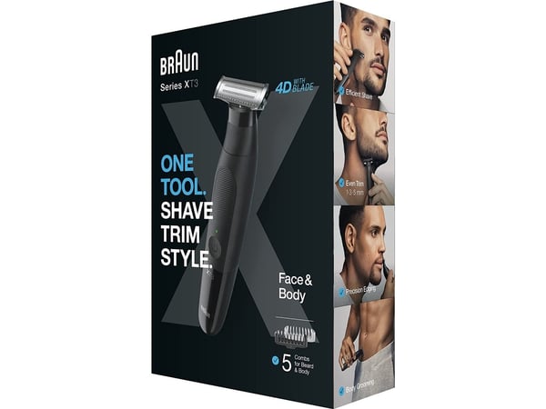 Braun XT3200, Svart, Rostfritt stål, Rektangel, 1 mm, 5 mm, Universal