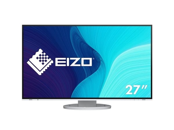 EIZO FlexScan EV2781-WT - LED-skärm - 27" - 2560 x 1440 QHD @ 60 Hz - IPS - 350 cd/m² - 1000:1 - 5 ms - HDMI, DisplayPort, USB-C - högtalare - vit