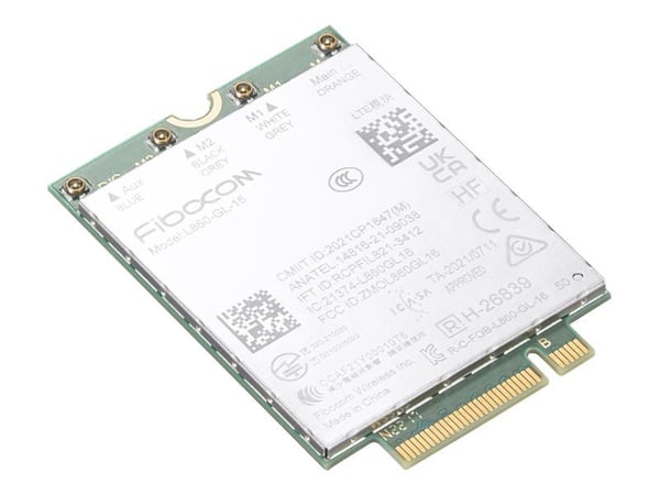 Fibocom L860-GL-16 - Trådløs mobilmodem - 4G LTE - M.2 Card - for ThinkPad P14s Gen 3 21AK, 21AL, 21J5, 21J6; T14 Gen 3 21AH, 21AJ, 21CF, 21CG