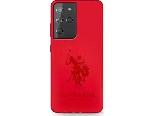 US Polo Assn USHCS21LSLHRTRE S21 Ultra G998 mobildeksel i rød silikone On Tone