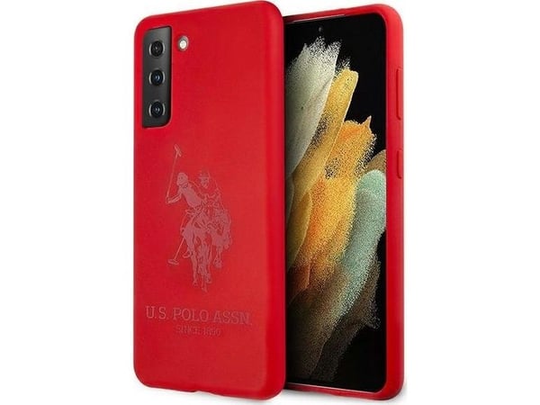 US Polo Assn S21 Plus (G996) mobildeksel i rød silikon On Tone