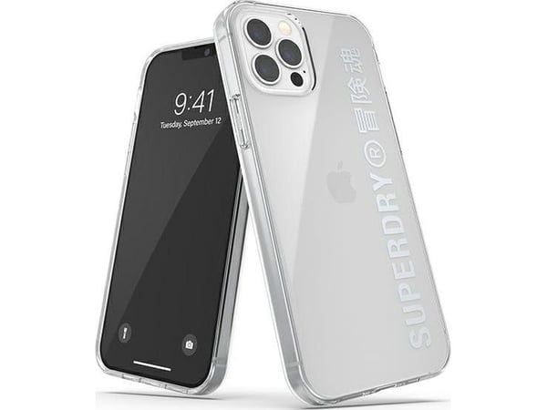 Deklas SUPERDRY snap case clear til iPhone 12/12 Pro transparent/sølv