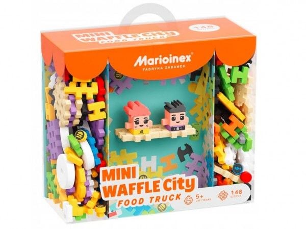 Marioinex byggklossar Mini Waffle City: 148 delar Food Truck