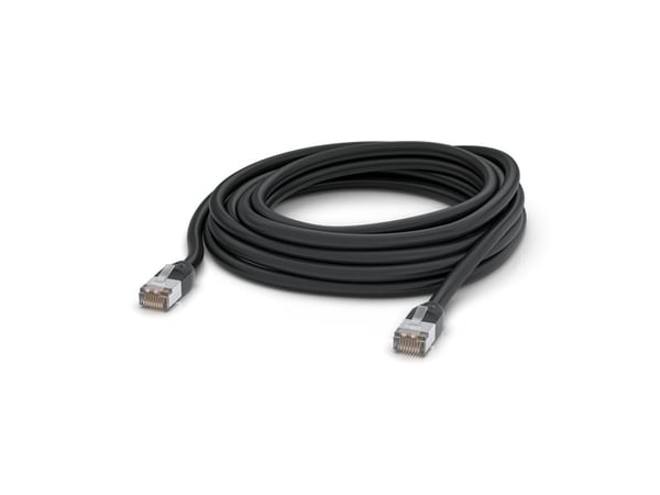 Ubiquiti - Koblingskabel - RJ-45 (hann) til RJ-45 (hann) - 8 m - 6 mm - STP - CAT 5e - utendørs, 100 Mbps Ethernet support - svart
