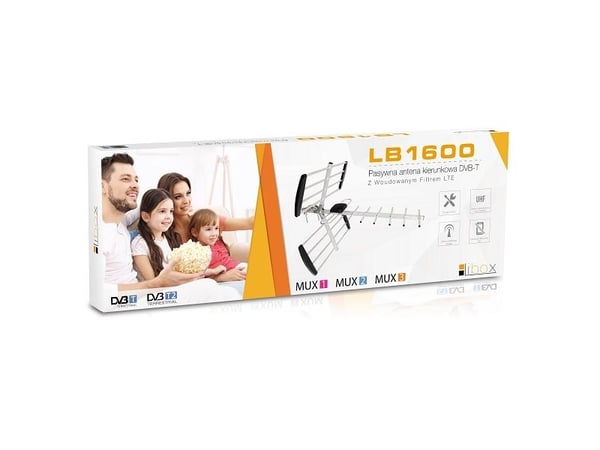 Libox Retningsantenne 16 elementer. passiv DVB-T MED LTE FILTER LB1600 fjernsynsantenne Utendørs 18 dB