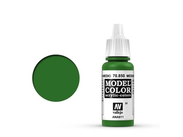 Vallejo 70.850, 17 ml, vihreä, matta, pullo, pullo