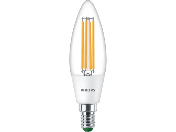 Philips - LED-lyspære - form: B35 - klar finish - E14 - 2.3 W (ekvivalent 40 W) - klasse A - hvitt lys - 3000 K