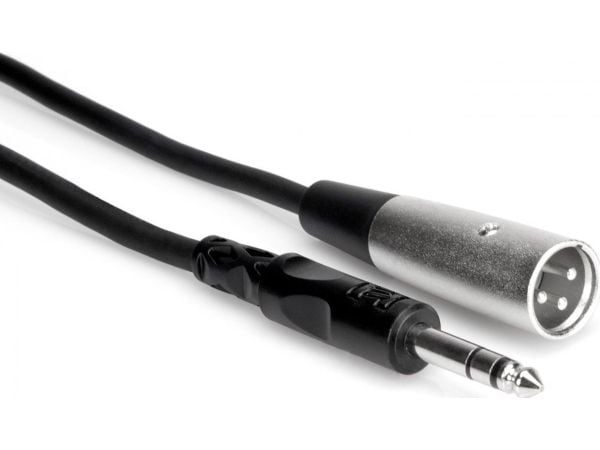 Hosa Technology STX-110M, 6,35mm TRS, Hankoppling, XLR (3-pin), Hankoppling, 3 m, Svart