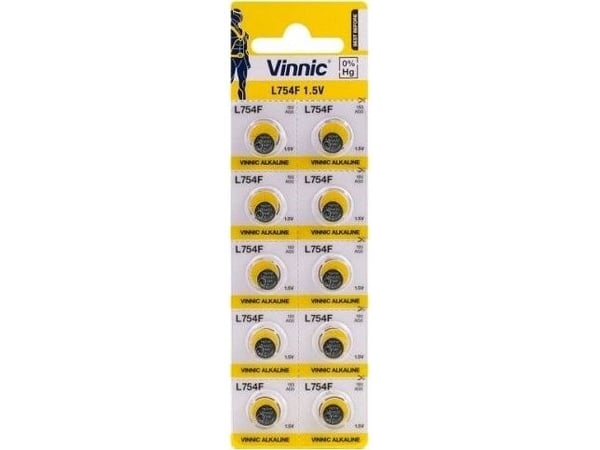 Alkalinen mini-akku Vinnic G5 / LR48 / AG5 blisteri med 10 stk.