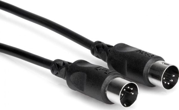 Hosa Technology MID-301BK, DIN (5-pin), Hankjønn, DIN (5-pin), Hankjønn, 0,3 m, Sort