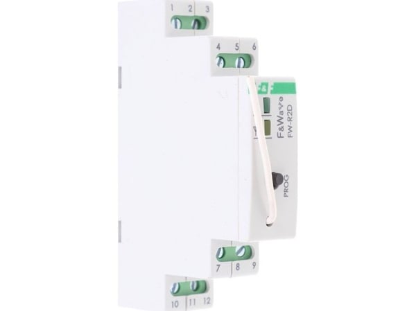 Kaksoisrele - DIN-asennus 85-265V AC/DC monitoimi FiWave FW-R2D-P