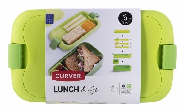 Curver Lunch&Go vihreä ruokailuvälineastia (224315)