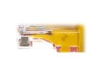 Netrack - Koblingskabel - RJ-45 (hann) til RJ-45 (hann) - UTP - CAT 5e - formstøpt, uten hindringer - gul