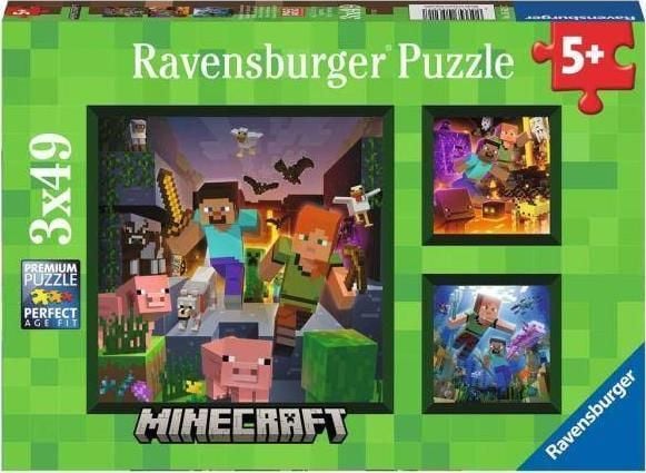 Ravensburgerin palapeli 3x49el Minecraft 056217 RAVENSBURGER p8 RAVENSBURGER p8