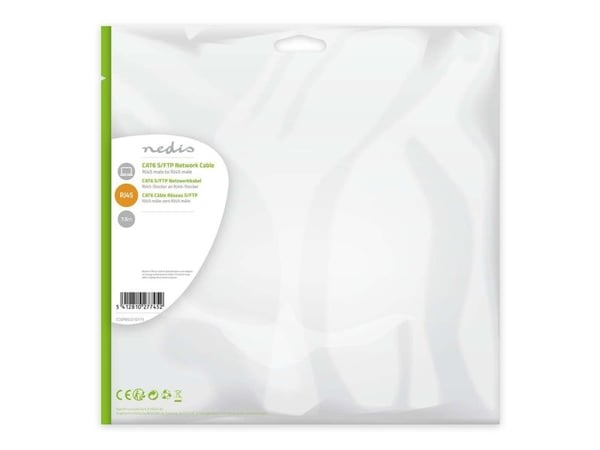 Nedis - Nettverkskabel - RJ-45 (hann) til RJ-45 (hann) - 7.5 m - SFTP - CAT 6 - formstøpt, rund - grå