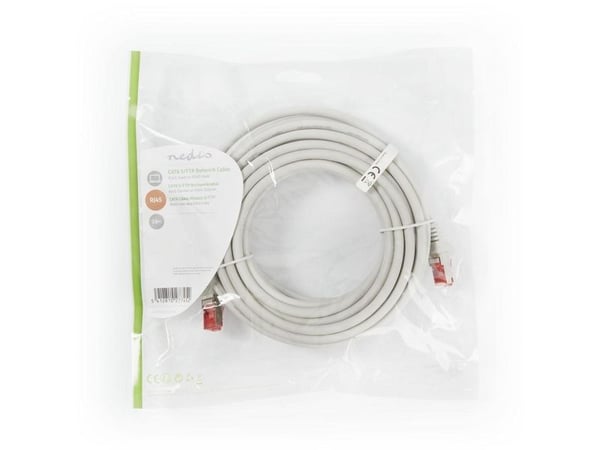 Nedis - Nettverkskabel - RJ-45 (hann) til RJ-45 (hann) - 7.5 m - SFTP - CAT 6 - formstøpt, rund - grå