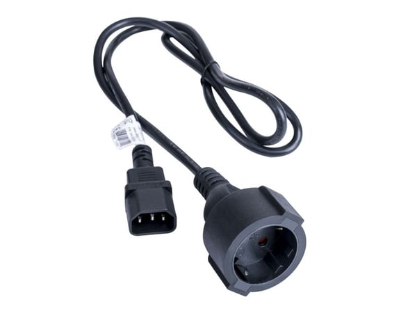 Akyga AK-PC-13A - Johdinsarja - CEE 7/3 til IEC 60320 C14 10 A - 250 V - 10 A - 1 m - lajitelma