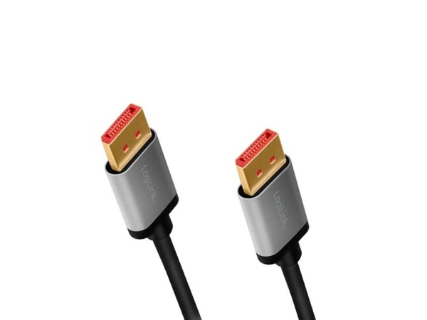 LogiLink - DisplayPort-kabel - DisplayPort (M) til DisplayPort (M) - DisplayPort 1,4 - 2 m - Dolby DTS-HD Master Audio-støtte, Dolby TrueHD-støtte,...