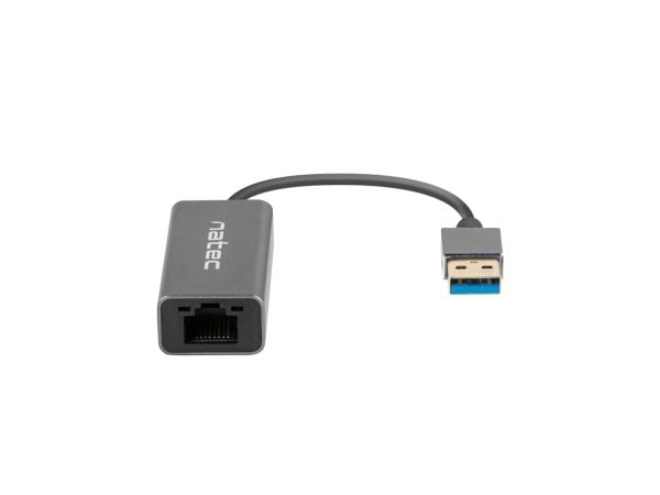 NATEC Cricket, USB 3.2 Gen 1 (3.1 Gen 1) Type-A, 100,1000 Mbit/s, Svart, RJ-45, Gjuten aluminium, 24 mm