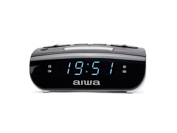 Aiwa CR-15, Digitaalinen herätyskello, Suorakulmio, Musta, Valkoinen, LED, 1,52 cm (0.6"), AC/Akku