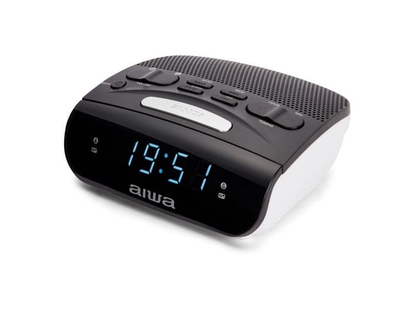 Aiwa CR-15, Digital vekkerklokke, Rektangel, Sort, Hvit, LED, 1,52 cm (0.6"), AC / batteri