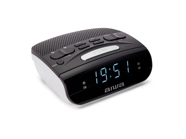Aiwa CR-15, Digital vekkerklokke, Rektangel, Sort, Hvit, LED, 1,52 cm (0.6"), AC / batteri