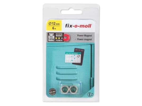 Magneetti Fix-O-Moll 3562809, harmaa, 6 kpl