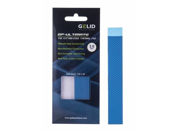Gelid GP-Ultimate termiske puter 120 x 20 mm x 3 mm (TP-GP04-R-E)