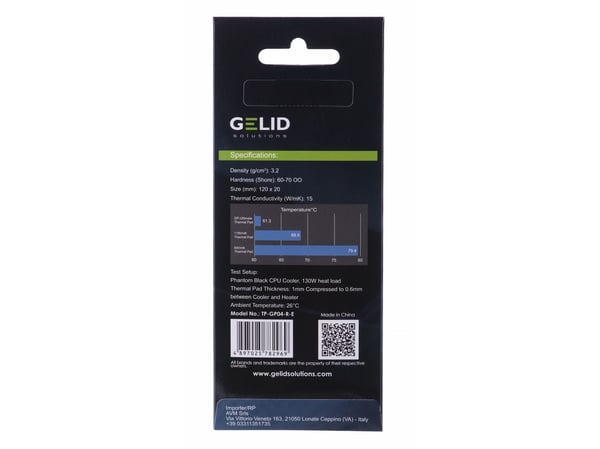 Gelid GP-Ultimate termiske puter 120 x 20 mm x 3 mm (TP-GP04-R-E)