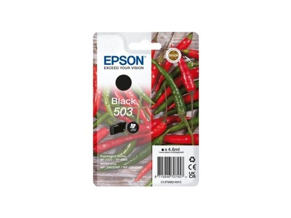 Epson 503, Perusvärintuotto, 4,6 ml, 210 sivua, 1 kpl, Kertapakkaus