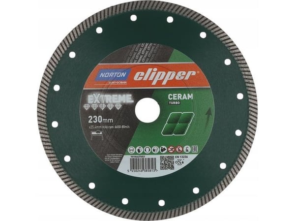 Norton Clipper Clipper SPESIAL CERAMIC TURBO H10 diamantblad 230 x 25,4 (70184627653)