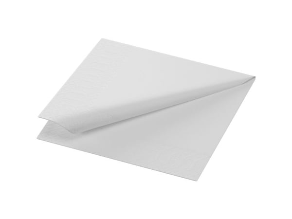 Duni - Serviett - Størrelse 24 x 24 cm - avhendbar - hvit (en pakke 300)