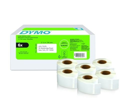 DYMO 2177564, Hvit, Rektangel, 2,5 cm, 5,4 cm, 2 kg, 2 kg