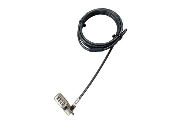 DICOTA - Lås för säkerhetskabel - antracit - 2 m