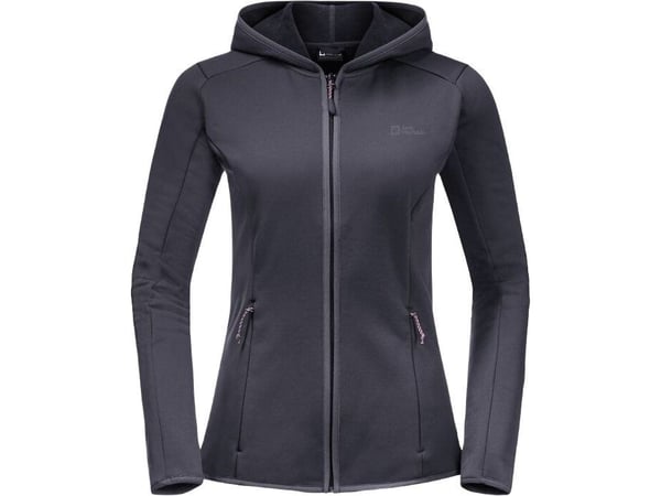 Jack Wolfskin Baiselberg Hooded Fz genser dame grafitt str. XS (1710771_1388)