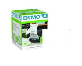 DYMO LabelWriter Extra Large - Permanet adhesiv - svart på hvitt - 102 x 210 mm 140 etikett(er) (1 rull(er) x 140) boks - forsendelsesetiketter