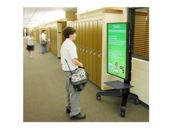Ergotron Neo-Flex Mobile MediaCenter LD, musta, Litteä paneeli, Multimediakärry, 22,7 kg, 68,6 cm (27"), 139,7 cm (55")