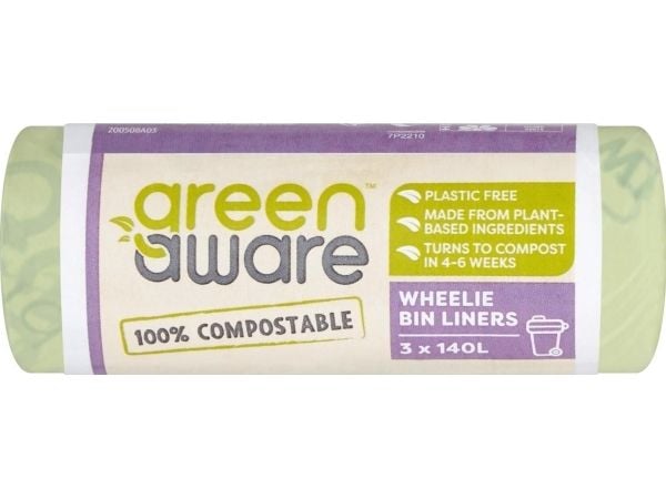 GreenAware søppelsekker for matavfall 140 l, 3 stk.