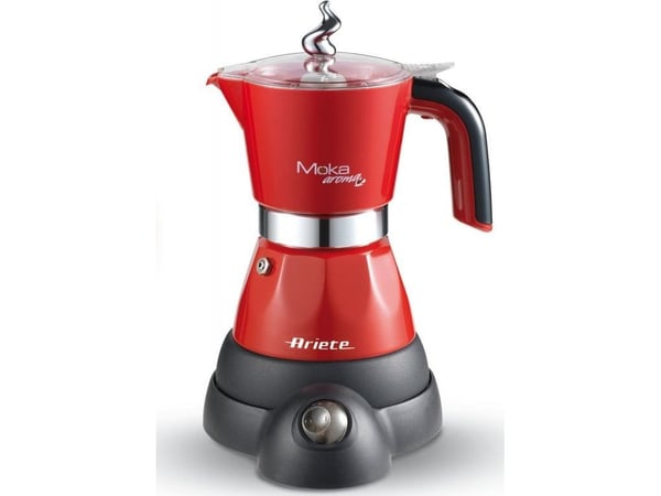 Ariete 1358/16, Elektrisk mokkakanne, Malt kaffe, 400 W, Rød