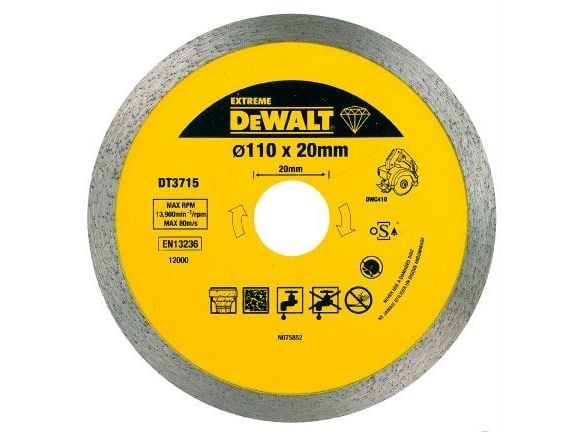 DEWALT DIAMOND TARGET 110 x 20mm DT3715 DWC410:een DT3715 DWC410:een